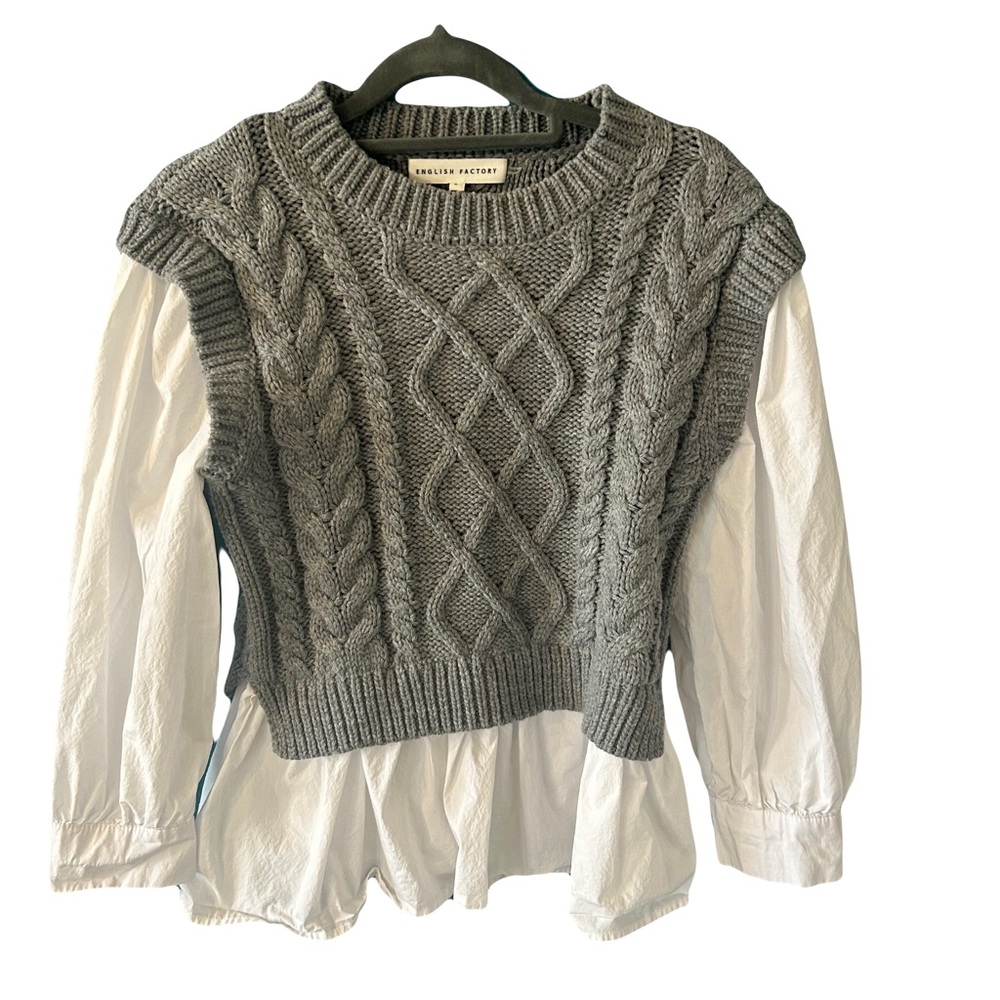 English Factory sweater vest blouse